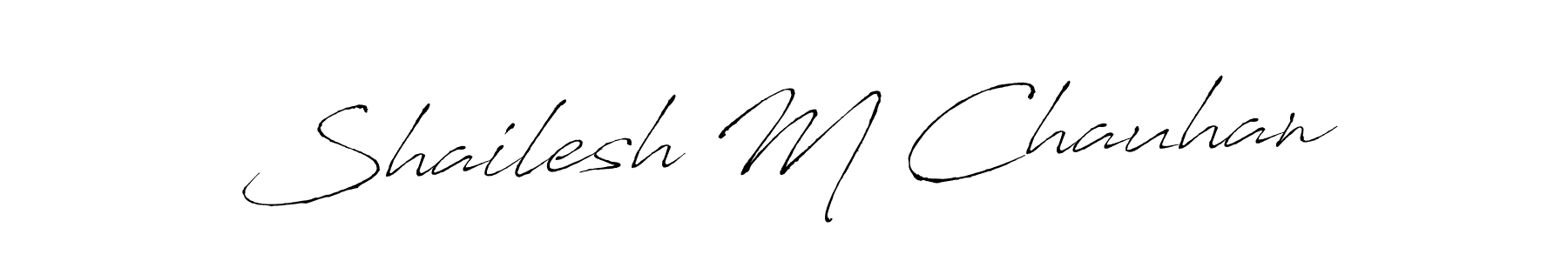 Make a beautiful signature design for name Shailesh M Chauhan. With this signature (Antro_Vectra) style, you can create a handwritten signature for free. Shailesh M Chauhan signature style 6 images and pictures png