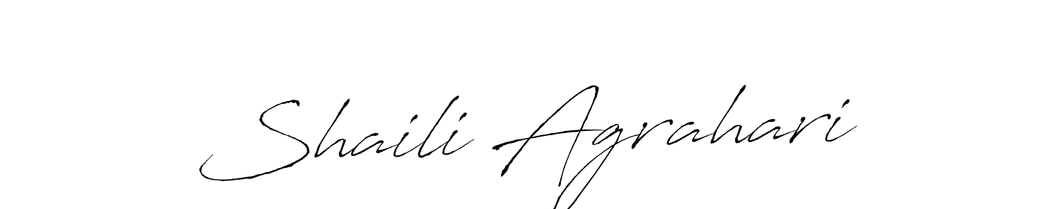 Also we have Shaili Agrahari name is the best signature style. Create professional handwritten signature collection using Antro_Vectra autograph style. Shaili Agrahari signature style 6 images and pictures png