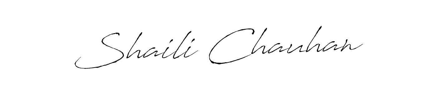 Make a beautiful signature design for name Shaili Chauhan. With this signature (Antro_Vectra) style, you can create a handwritten signature for free. Shaili Chauhan signature style 6 images and pictures png