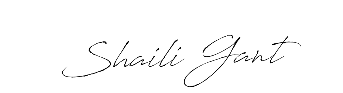 Create a beautiful signature design for name Shaili Gant. With this signature (Antro_Vectra) fonts, you can make a handwritten signature for free. Shaili Gant signature style 6 images and pictures png