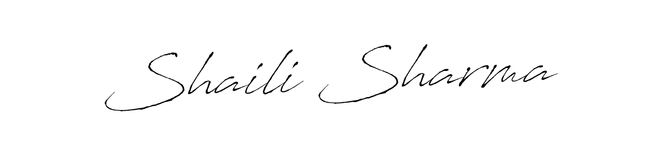 How to make Shaili Sharma signature? Antro_Vectra is a professional autograph style. Create handwritten signature for Shaili Sharma name. Shaili Sharma signature style 6 images and pictures png
