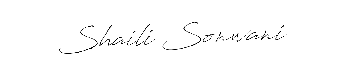 Create a beautiful signature design for name Shaili Sonwani. With this signature (Antro_Vectra) fonts, you can make a handwritten signature for free. Shaili Sonwani signature style 6 images and pictures png
