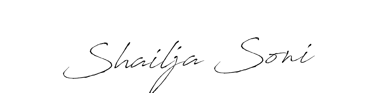 Design your own signature with our free online signature maker. With this signature software, you can create a handwritten (Antro_Vectra) signature for name Shailja Soni. Shailja Soni signature style 6 images and pictures png