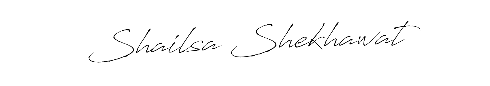 Create a beautiful signature design for name Shailsa Shekhawat. With this signature (Antro_Vectra) fonts, you can make a handwritten signature for free. Shailsa Shekhawat signature style 6 images and pictures png