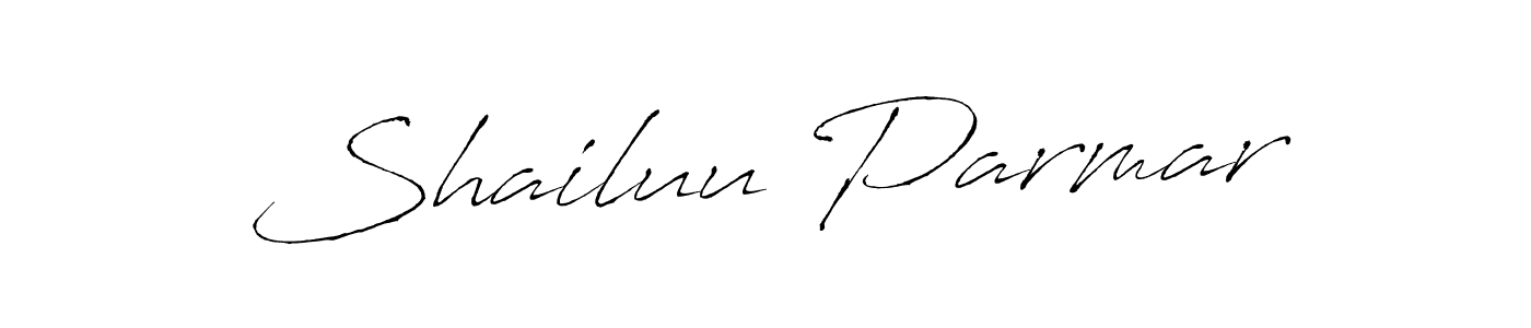 The best way (Antro_Vectra) to make a short signature is to pick only two or three words in your name. The name Shailuu Parmar include a total of six letters. For converting this name. Shailuu Parmar signature style 6 images and pictures png