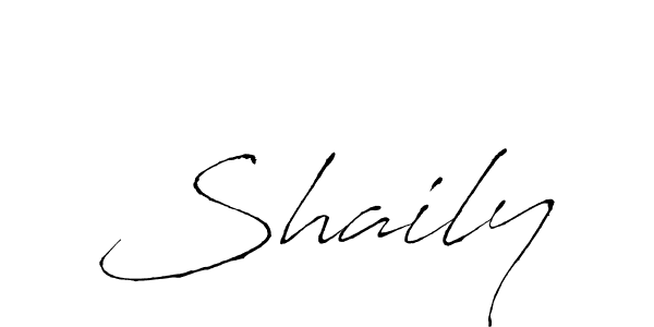 Make a beautiful signature design for name Shaily. With this signature (Antro_Vectra) style, you can create a handwritten signature for free. Shaily signature style 6 images and pictures png