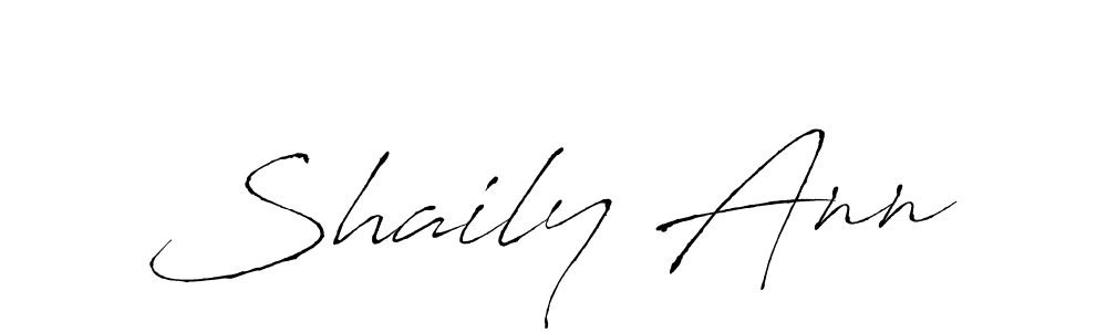 Use a signature maker to create a handwritten signature online. With this signature software, you can design (Antro_Vectra) your own signature for name Shaily Ann. Shaily Ann signature style 6 images and pictures png