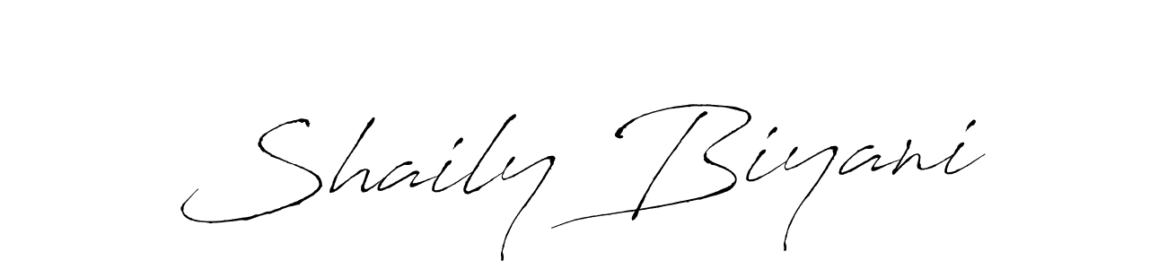 The best way (Antro_Vectra) to make a short signature is to pick only two or three words in your name. The name Shaily Biyani include a total of six letters. For converting this name. Shaily Biyani signature style 6 images and pictures png