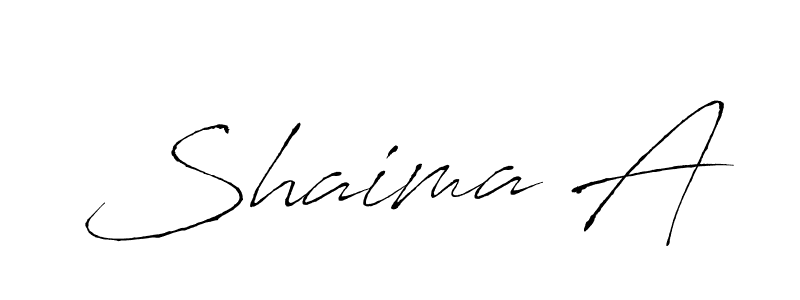 Use a signature maker to create a handwritten signature online. With this signature software, you can design (Antro_Vectra) your own signature for name Shaima A. Shaima A signature style 6 images and pictures png