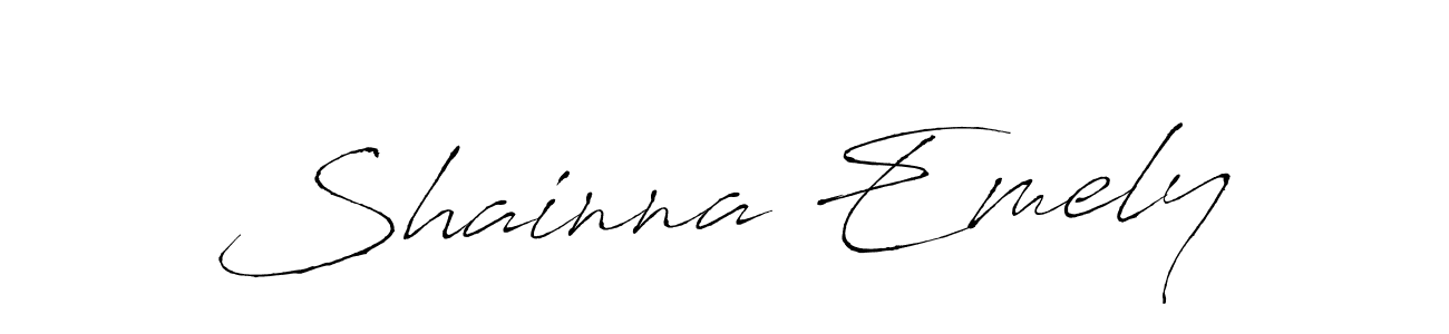 It looks lik you need a new signature style for name Shainna Emely. Design unique handwritten (Antro_Vectra) signature with our free signature maker in just a few clicks. Shainna Emely signature style 6 images and pictures png