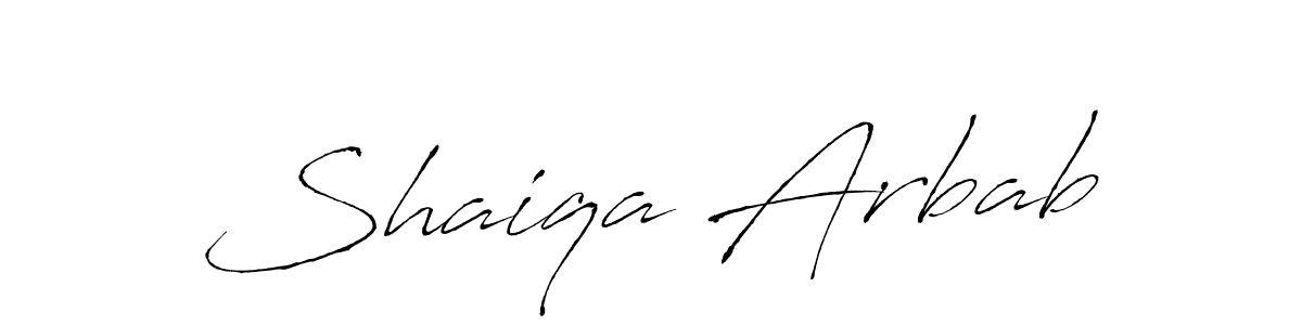 How to make Shaiqa Arbab name signature. Use Antro_Vectra style for creating short signs online. This is the latest handwritten sign. Shaiqa Arbab signature style 6 images and pictures png
