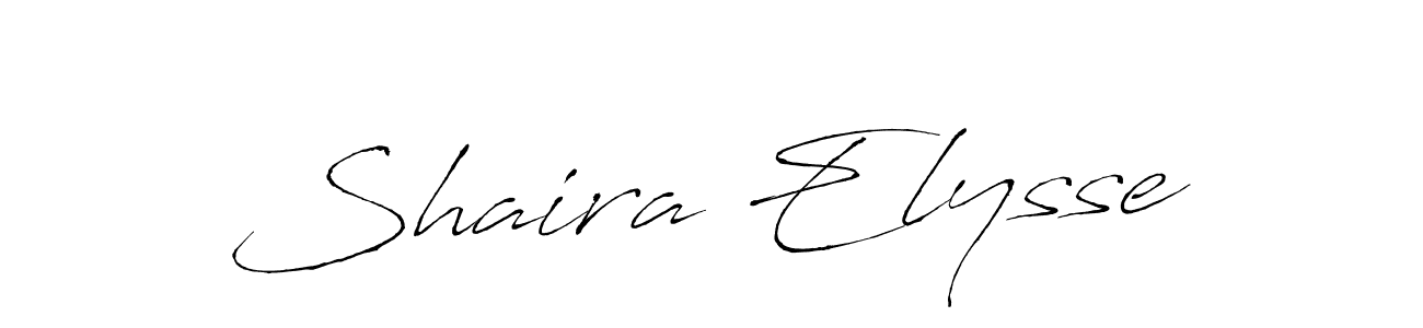You should practise on your own different ways (Antro_Vectra) to write your name (Shaira Elysse) in signature. don't let someone else do it for you. Shaira Elysse signature style 6 images and pictures png