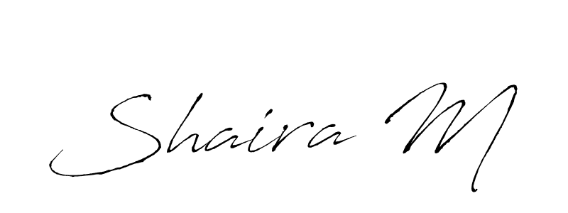 Similarly Antro_Vectra is the best handwritten signature design. Signature creator online .You can use it as an online autograph creator for name Shaira M. Shaira M signature style 6 images and pictures png
