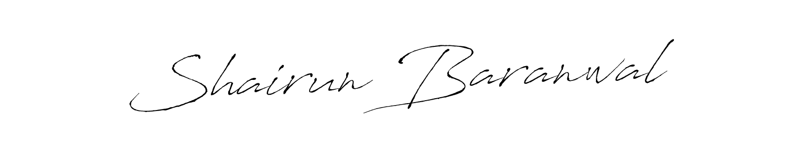 You should practise on your own different ways (Antro_Vectra) to write your name (Shairun Baranwal) in signature. don't let someone else do it for you. Shairun Baranwal signature style 6 images and pictures png