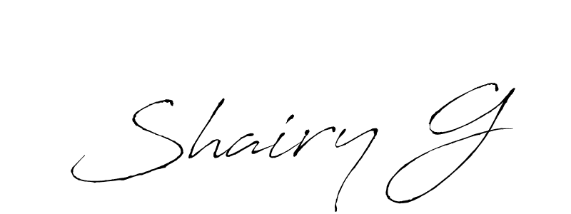 How to make Shairy G name signature. Use Antro_Vectra style for creating short signs online. This is the latest handwritten sign. Shairy G signature style 6 images and pictures png