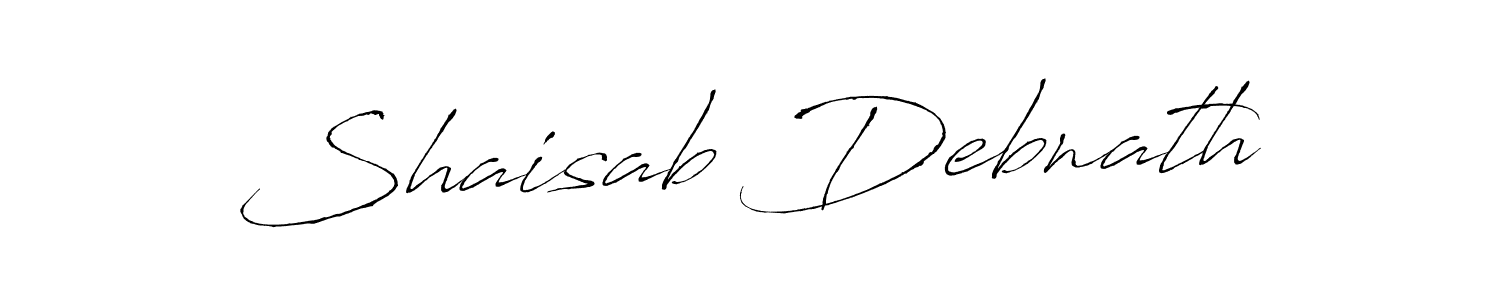 Make a beautiful signature design for name Shaisab Debnath. With this signature (Antro_Vectra) style, you can create a handwritten signature for free. Shaisab Debnath signature style 6 images and pictures png