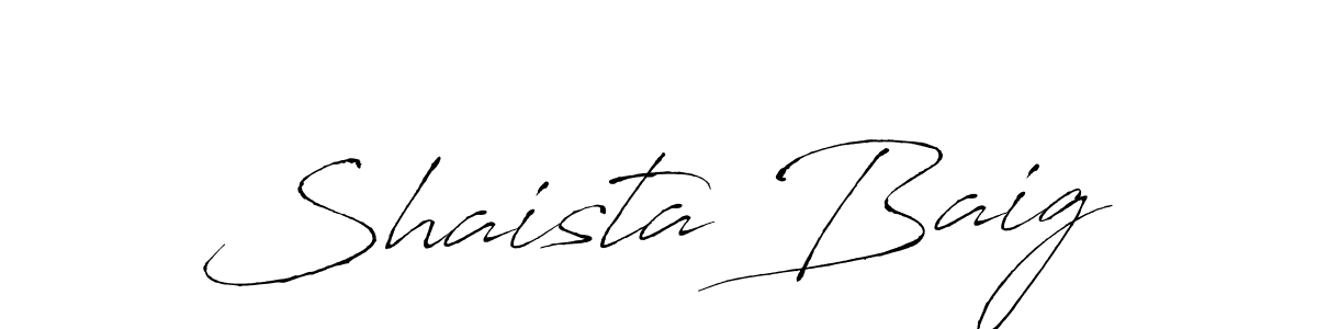 The best way (Antro_Vectra) to make a short signature is to pick only two or three words in your name. The name Shaista Baig include a total of six letters. For converting this name. Shaista Baig signature style 6 images and pictures png