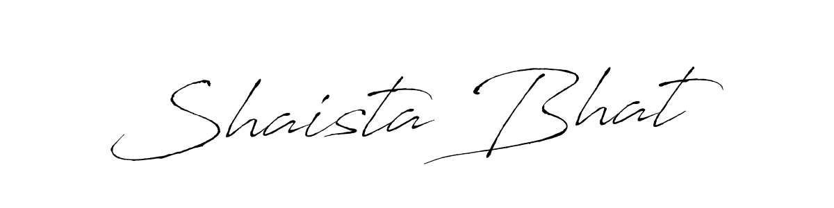 Create a beautiful signature design for name Shaista Bhat. With this signature (Antro_Vectra) fonts, you can make a handwritten signature for free. Shaista Bhat signature style 6 images and pictures png