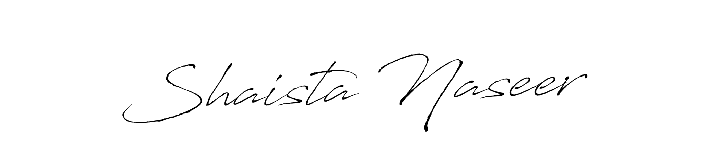 How to make Shaista Naseer name signature. Use Antro_Vectra style for creating short signs online. This is the latest handwritten sign. Shaista Naseer signature style 6 images and pictures png