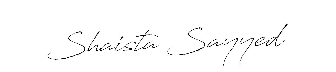 Use a signature maker to create a handwritten signature online. With this signature software, you can design (Antro_Vectra) your own signature for name Shaista Sayyed. Shaista Sayyed signature style 6 images and pictures png