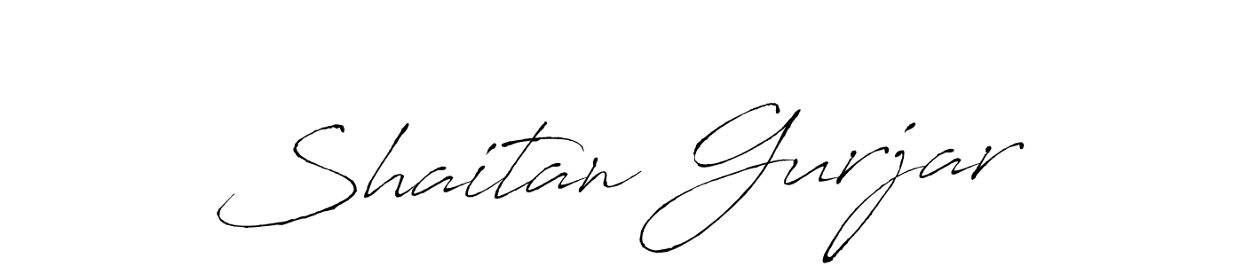 Make a beautiful signature design for name Shaitan Gurjar. With this signature (Antro_Vectra) style, you can create a handwritten signature for free. Shaitan Gurjar signature style 6 images and pictures png