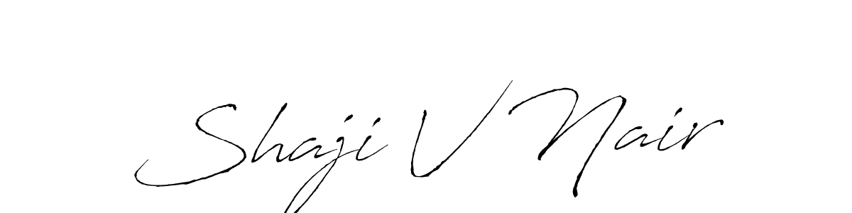 Use a signature maker to create a handwritten signature online. With this signature software, you can design (Antro_Vectra) your own signature for name Shaji V Nair. Shaji V Nair signature style 6 images and pictures png