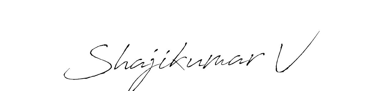 How to make Shajikumar V signature? Antro_Vectra is a professional autograph style. Create handwritten signature for Shajikumar V name. Shajikumar V signature style 6 images and pictures png
