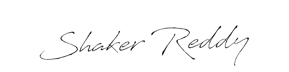 Make a beautiful signature design for name Shaker Reddy. With this signature (Antro_Vectra) style, you can create a handwritten signature for free. Shaker Reddy signature style 6 images and pictures png