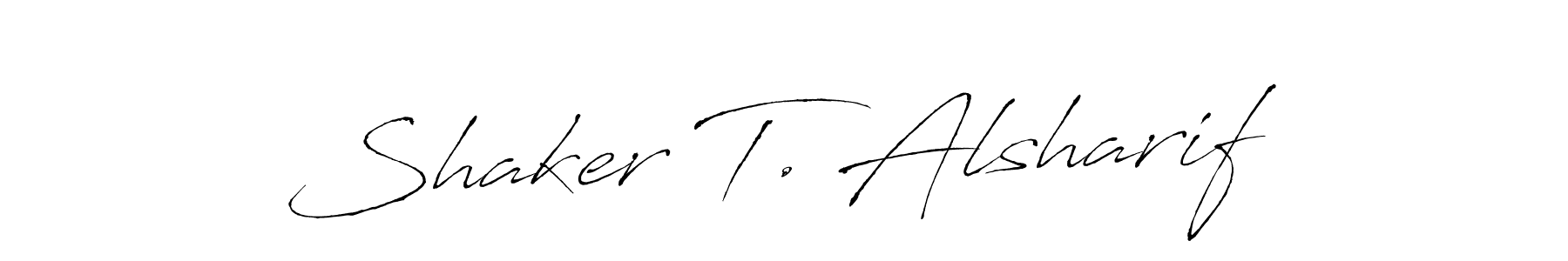 Use a signature maker to create a handwritten signature online. With this signature software, you can design (Antro_Vectra) your own signature for name Shaker T. Alsharif. Shaker T. Alsharif signature style 6 images and pictures png