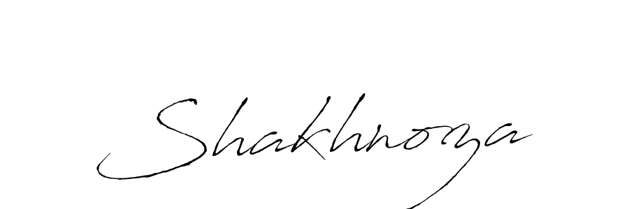 Create a beautiful signature design for name Shakhnoza. With this signature (Antro_Vectra) fonts, you can make a handwritten signature for free. Shakhnoza signature style 6 images and pictures png