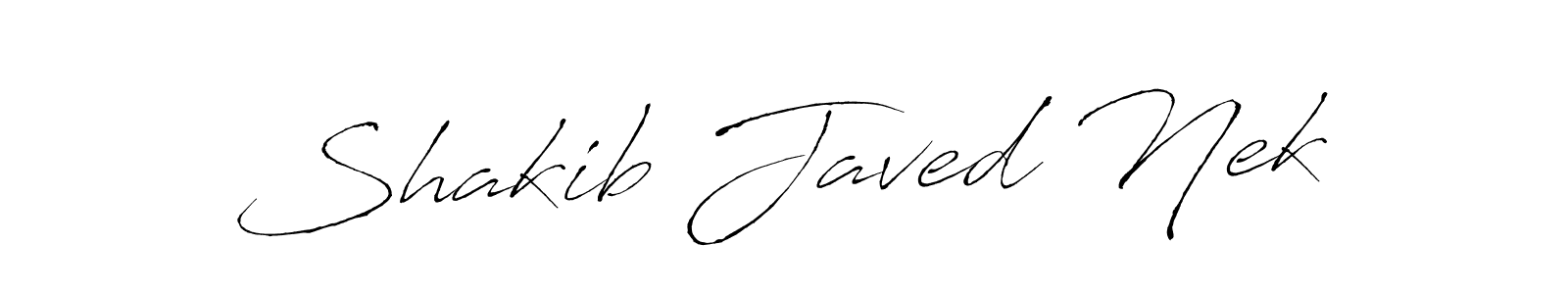 You should practise on your own different ways (Antro_Vectra) to write your name (Shakib Javed Nek) in signature. don't let someone else do it for you. Shakib Javed Nek signature style 6 images and pictures png