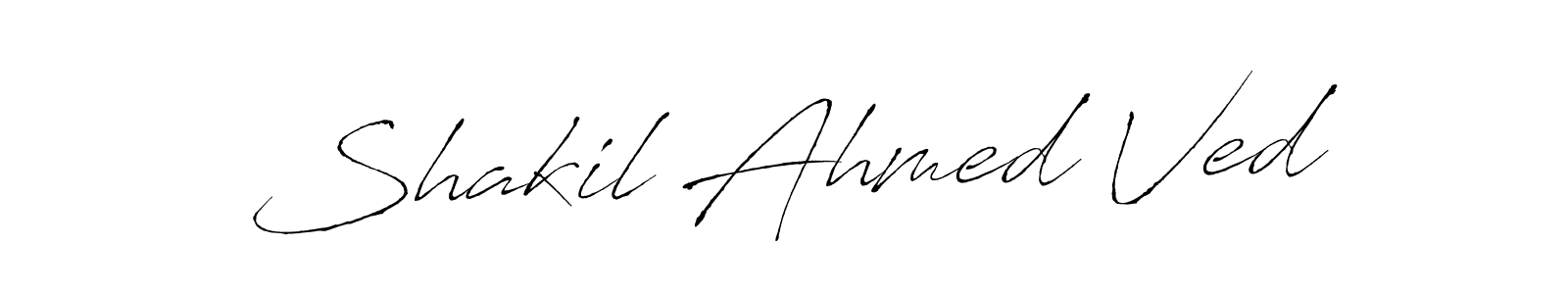 Shakil Ahmed Ved stylish signature style. Best Handwritten Sign (Antro_Vectra) for my name. Handwritten Signature Collection Ideas for my name Shakil Ahmed Ved. Shakil Ahmed Ved signature style 6 images and pictures png