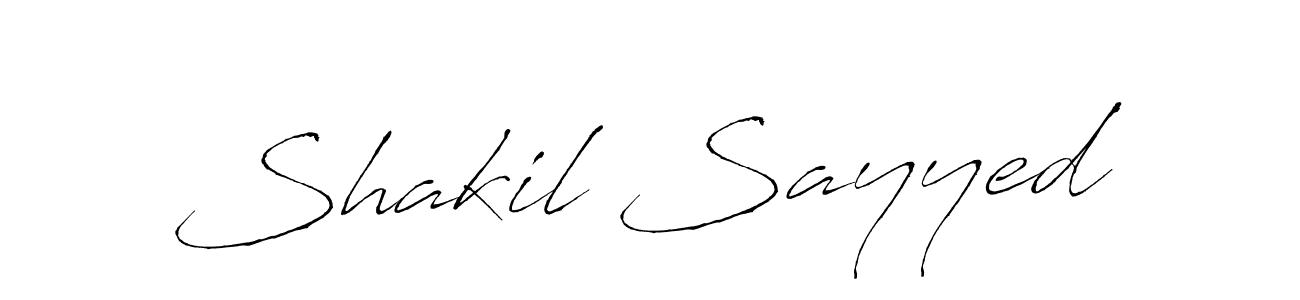 Create a beautiful signature design for name Shakil Sayyed. With this signature (Antro_Vectra) fonts, you can make a handwritten signature for free. Shakil Sayyed signature style 6 images and pictures png