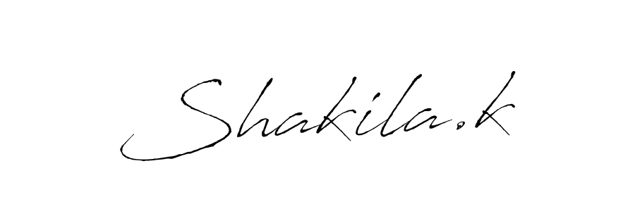How to make Shakila.k name signature. Use Antro_Vectra style for creating short signs online. This is the latest handwritten sign. Shakila.k signature style 6 images and pictures png