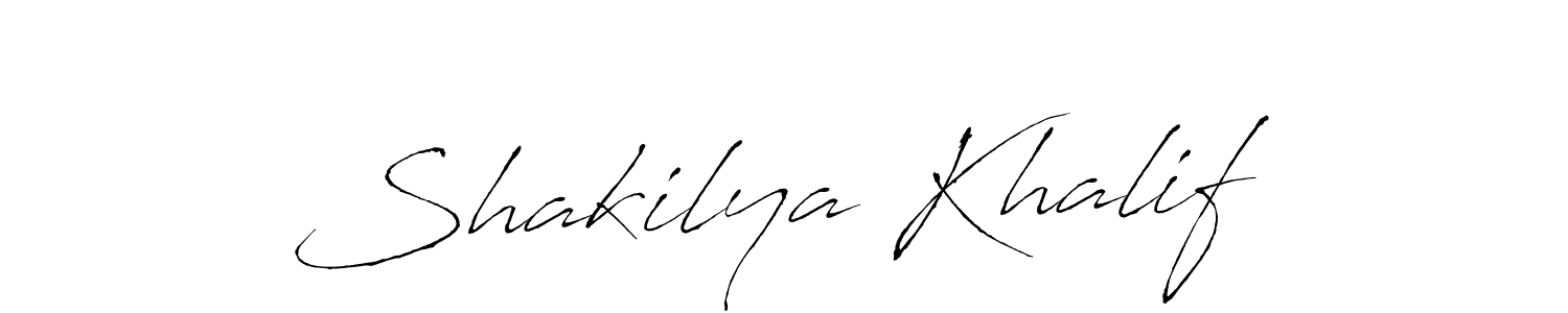 Also we have Shakilya Khalif name is the best signature style. Create professional handwritten signature collection using Antro_Vectra autograph style. Shakilya Khalif signature style 6 images and pictures png