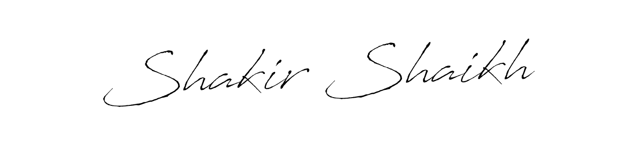 How to make Shakir Shaikh name signature. Use Antro_Vectra style for creating short signs online. This is the latest handwritten sign. Shakir Shaikh signature style 6 images and pictures png