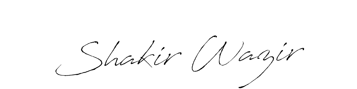Use a signature maker to create a handwritten signature online. With this signature software, you can design (Antro_Vectra) your own signature for name Shakir Wazir. Shakir Wazir signature style 6 images and pictures png