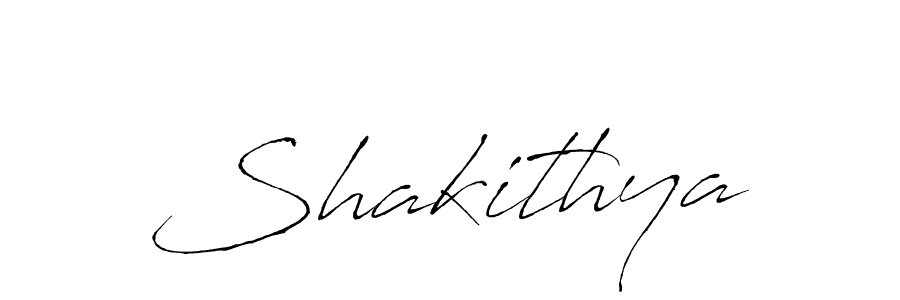 Design your own signature with our free online signature maker. With this signature software, you can create a handwritten (Antro_Vectra) signature for name Shakithya. Shakithya signature style 6 images and pictures png