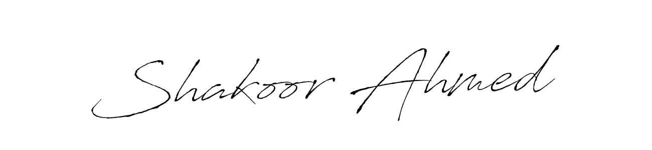 Shakoor Ahmed stylish signature style. Best Handwritten Sign (Antro_Vectra) for my name. Handwritten Signature Collection Ideas for my name Shakoor Ahmed. Shakoor Ahmed signature style 6 images and pictures png