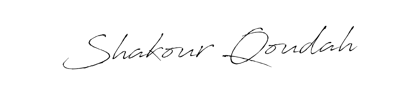 Shakour Qoudah stylish signature style. Best Handwritten Sign (Antro_Vectra) for my name. Handwritten Signature Collection Ideas for my name Shakour Qoudah. Shakour Qoudah signature style 6 images and pictures png