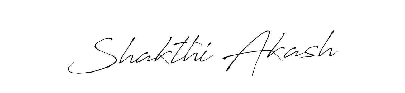 Shakthi Akash stylish signature style. Best Handwritten Sign (Antro_Vectra) for my name. Handwritten Signature Collection Ideas for my name Shakthi Akash. Shakthi Akash signature style 6 images and pictures png