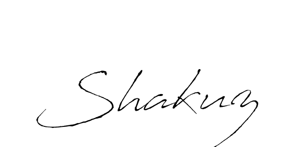Design your own signature with our free online signature maker. With this signature software, you can create a handwritten (Antro_Vectra) signature for name Shakuz. Shakuz signature style 6 images and pictures png