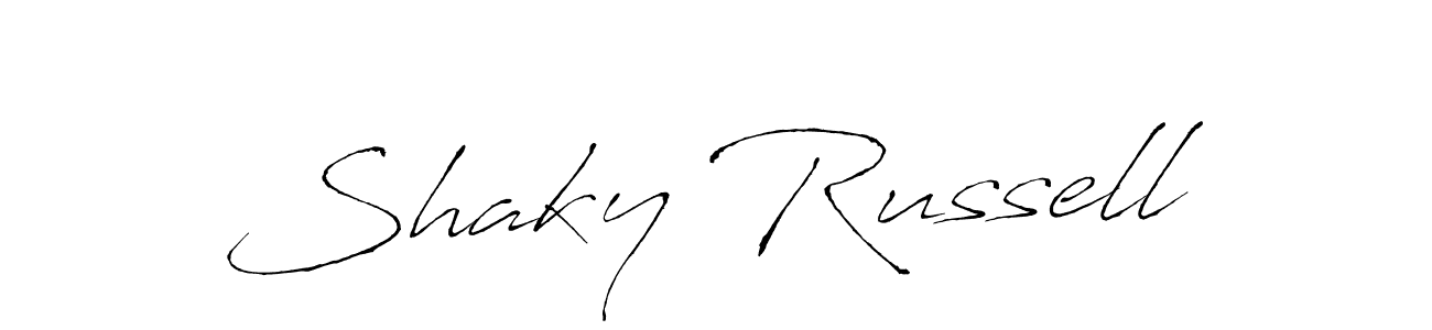 It looks lik you need a new signature style for name Shaky Russell. Design unique handwritten (Antro_Vectra) signature with our free signature maker in just a few clicks. Shaky Russell signature style 6 images and pictures png