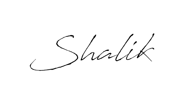 Use a signature maker to create a handwritten signature online. With this signature software, you can design (Antro_Vectra) your own signature for name Shalik. Shalik signature style 6 images and pictures png