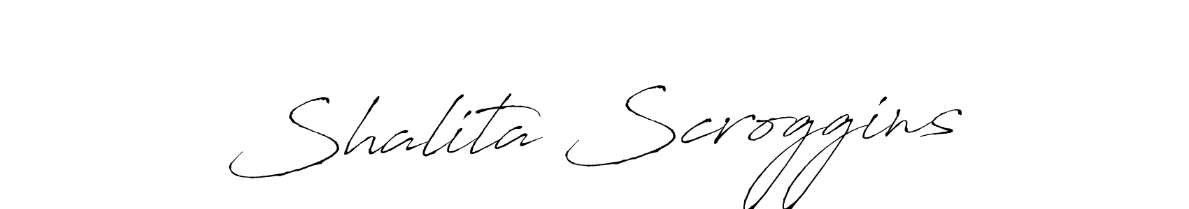 Shalita Scroggins stylish signature style. Best Handwritten Sign (Antro_Vectra) for my name. Handwritten Signature Collection Ideas for my name Shalita Scroggins. Shalita Scroggins signature style 6 images and pictures png