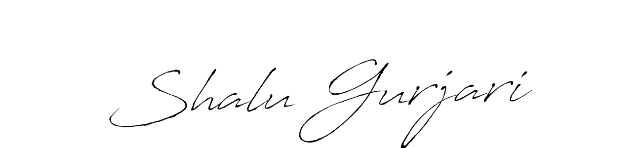 Design your own signature with our free online signature maker. With this signature software, you can create a handwritten (Antro_Vectra) signature for name Shalu Gurjari. Shalu Gurjari signature style 6 images and pictures png