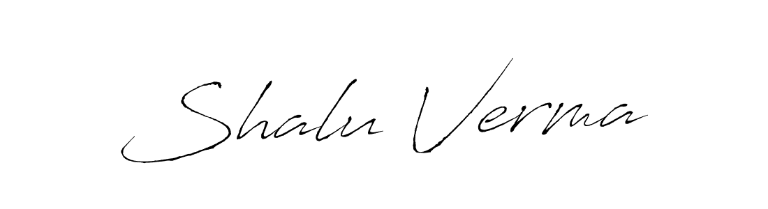 Design your own signature with our free online signature maker. With this signature software, you can create a handwritten (Antro_Vectra) signature for name Shalu Verma. Shalu Verma signature style 6 images and pictures png