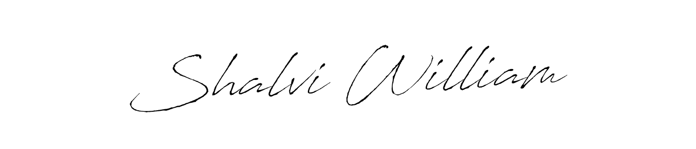 Create a beautiful signature design for name Shalvi William. With this signature (Antro_Vectra) fonts, you can make a handwritten signature for free. Shalvi William signature style 6 images and pictures png