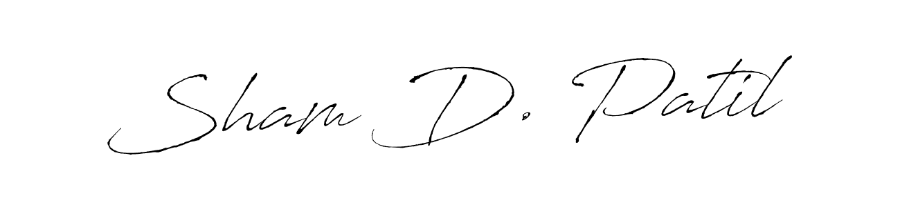 Similarly Antro_Vectra is the best handwritten signature design. Signature creator online .You can use it as an online autograph creator for name Sham D. Patil. Sham D. Patil signature style 6 images and pictures png