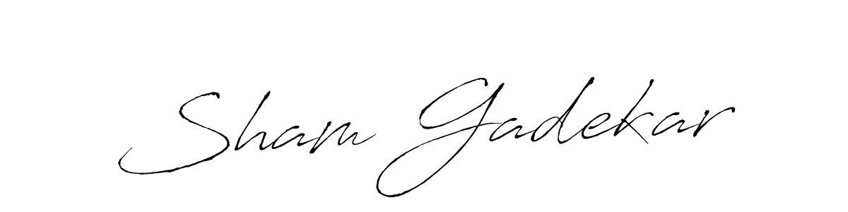 You can use this online signature creator to create a handwritten signature for the name Sham Gadekar. This is the best online autograph maker. Sham Gadekar signature style 6 images and pictures png